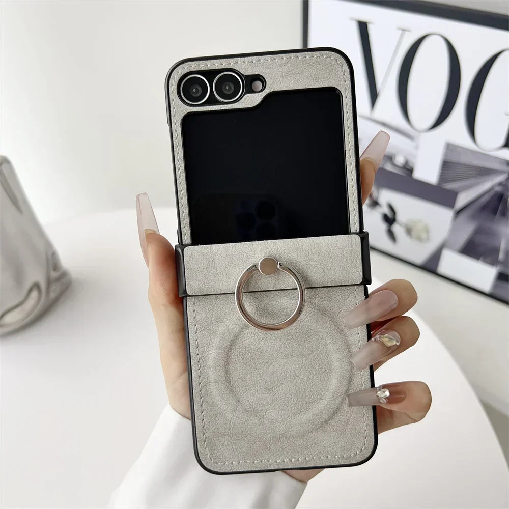 Elegant Leather Ring Stand Case