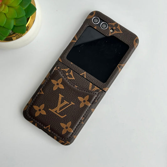 Z-Flip LuxePocket™ Case – Premium Leather Wallet